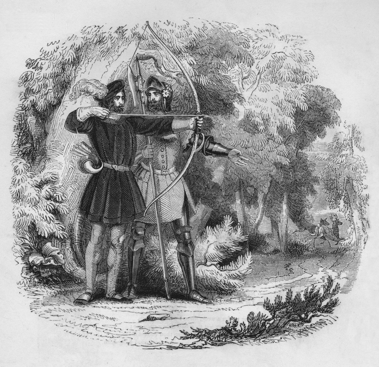 Robin Hood a Malý John, 1845 od Unbekannt