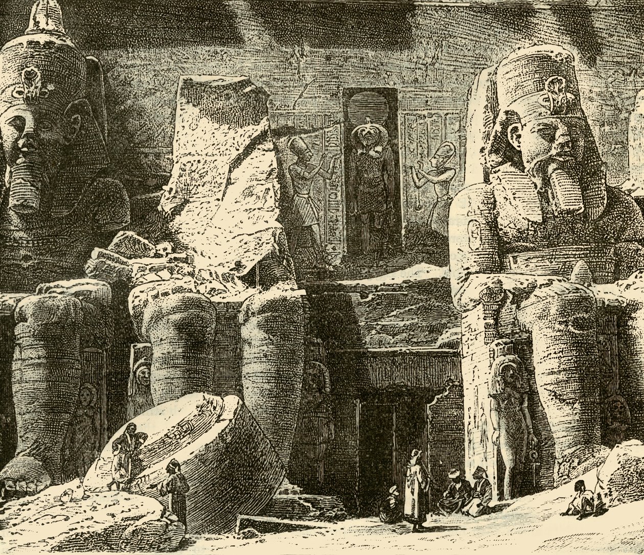 Skalní chrámy v Abousimbel, 1890. od Unbekannt