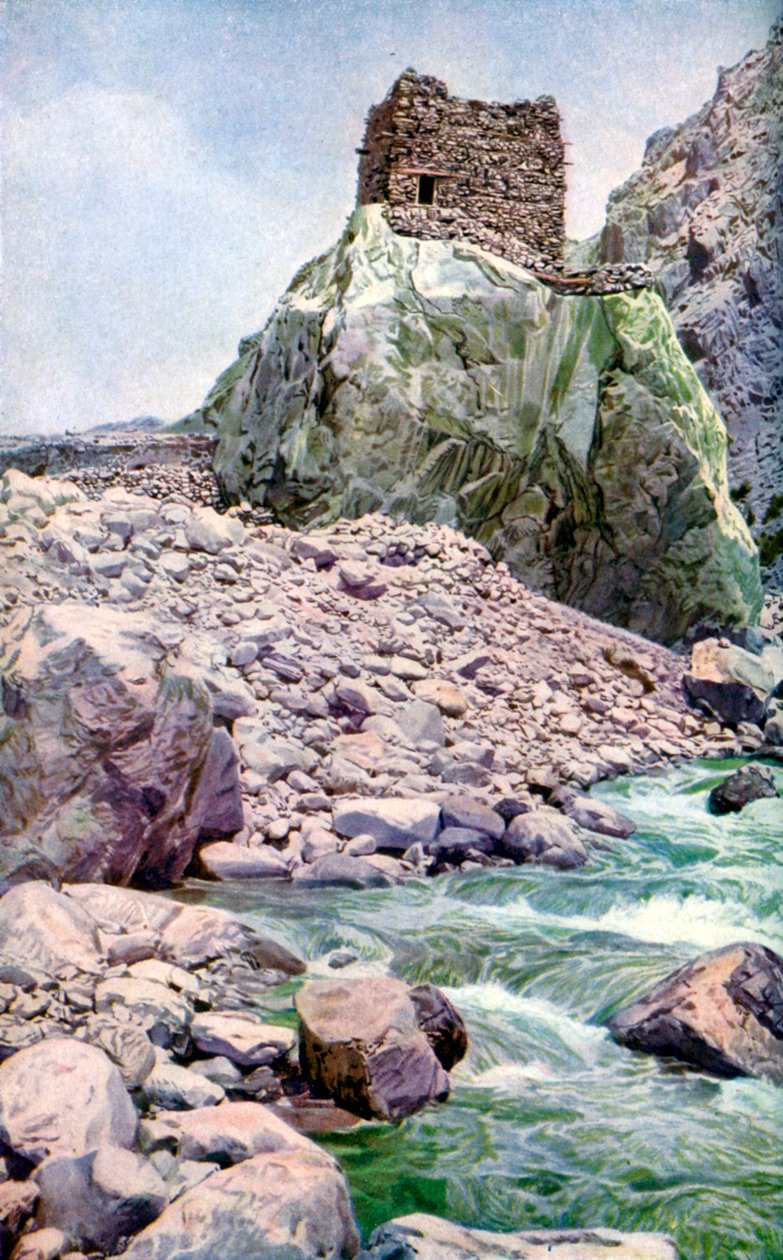 Skalní pevnost, afghánské hranice, c1924 od Unbekannt