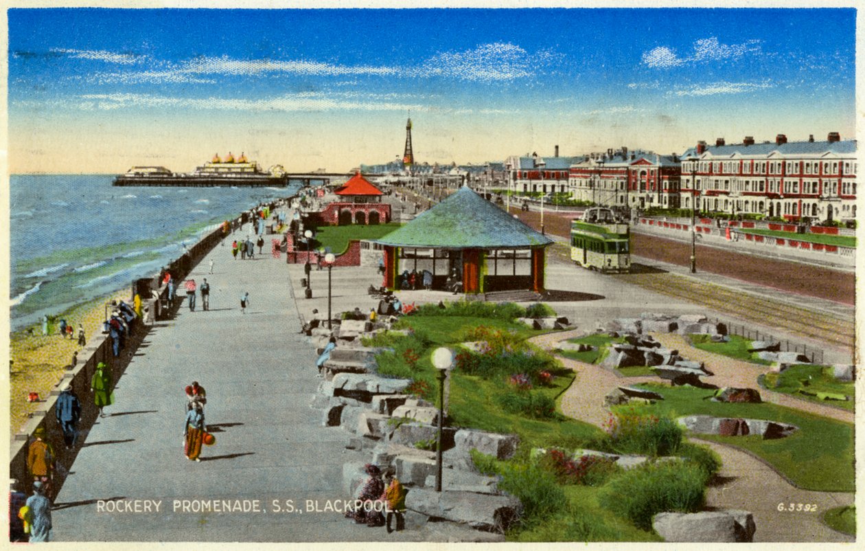 Rockery Promenade, Blackpool, Lancashire, c1940 od Unbekannt