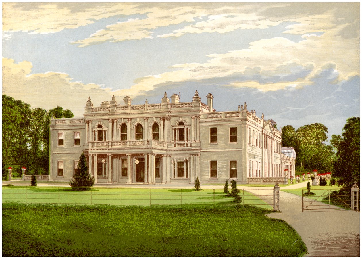 Rolleston Hall, Staffordshire, domov Baroneta Mosleyho, c1880 od Unbekannt