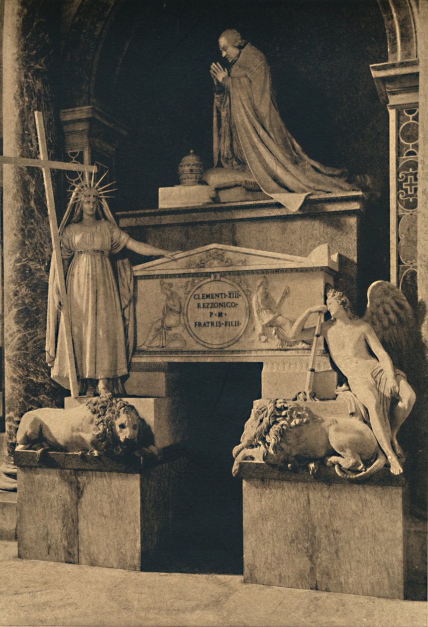 Roma – bazilika svatého Petra – hrobka Klementa XIII., od Canova, 1910 od Unbekannt
