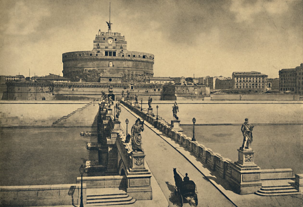 Roma - Most a hrad svatého Angela, 1910 od Unbekannt