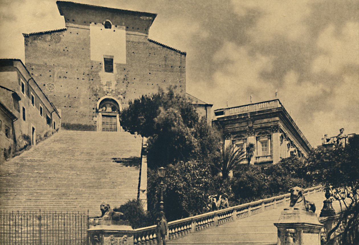 Roma - Kostel S. Maria v Aracoeli, na Capitoline Hill, 1910 od Unbekannt