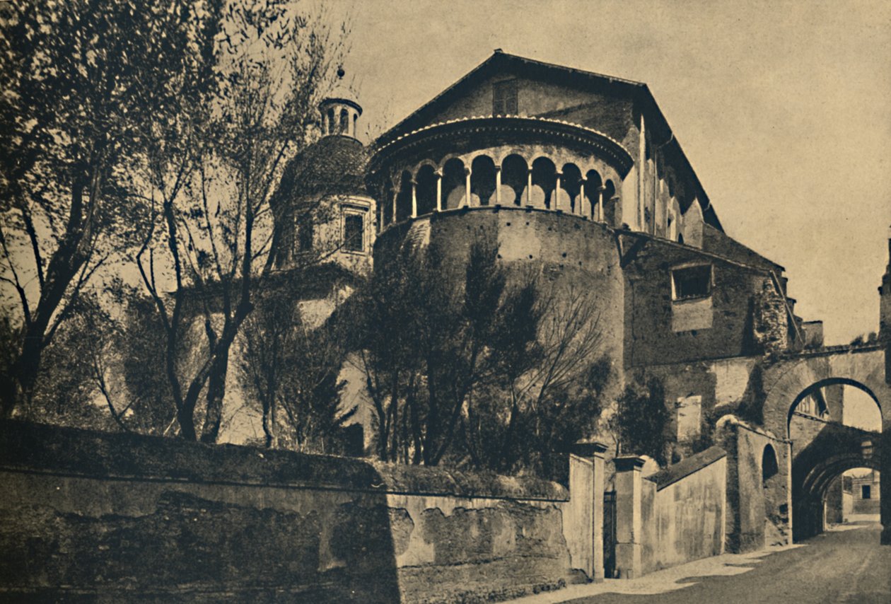 Roma - Clivus Scauri a Apsida kostela sv. Giovanni a Paolo na Caelian Hill, 1910 od Unbekannt