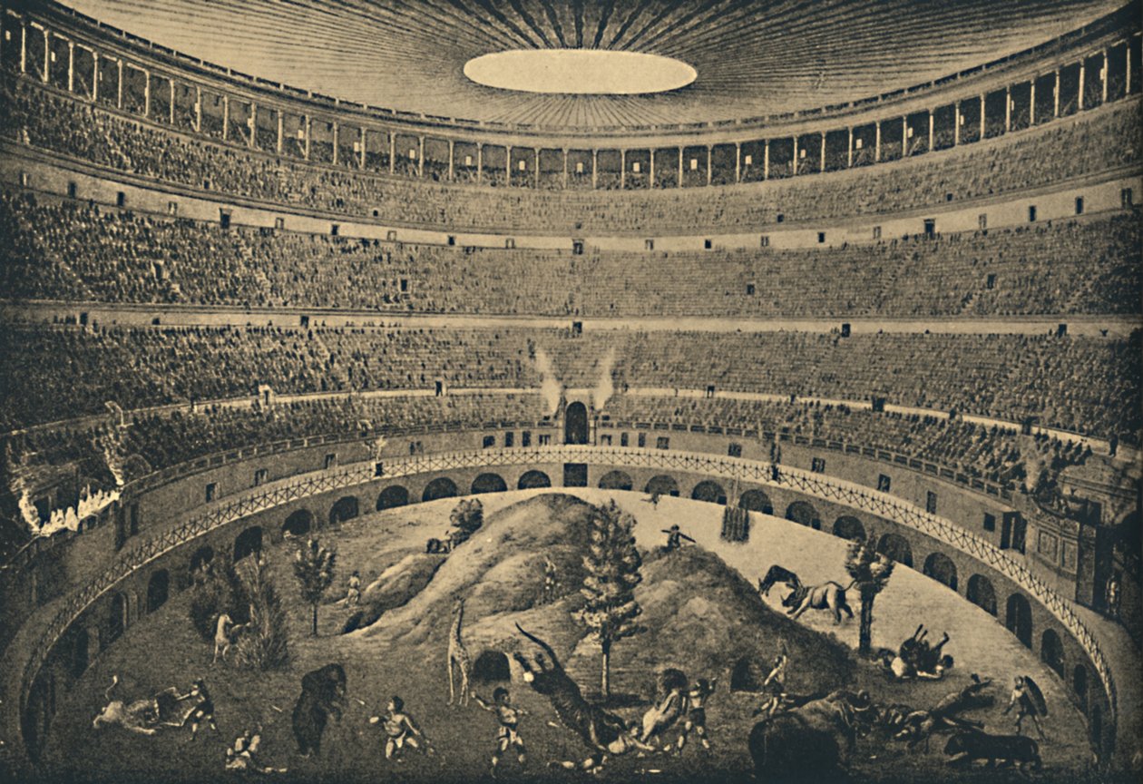 Roma - Koloseum - Rekonstrukce honu na divokou zvěř, 1910 od Unbekannt