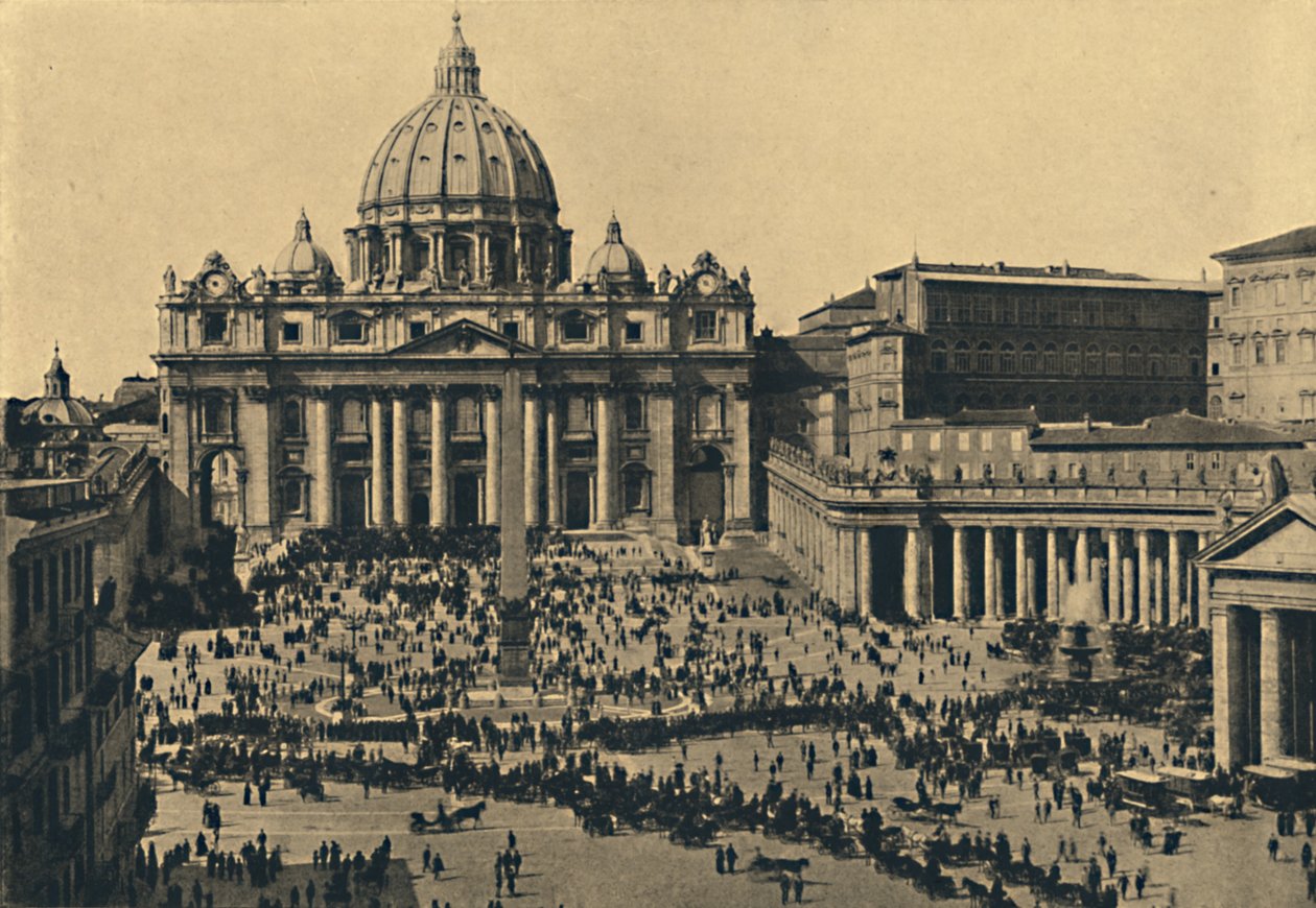 Roma - Fasáda a dóm S. Peterse, 1910 od Unbekannt