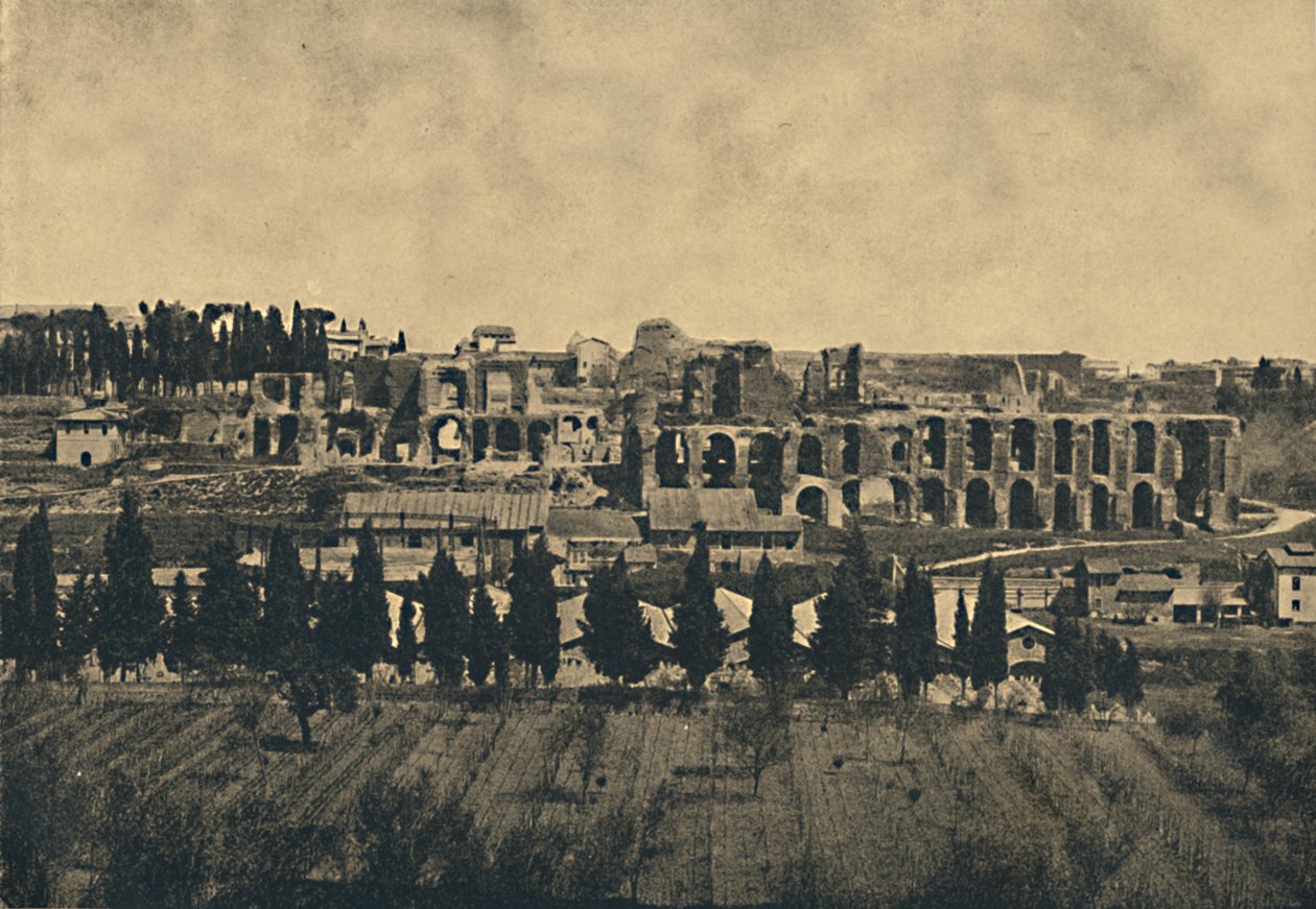 Roma - Velké pozůstatky spodní stavby paláce Septimia Severa, 1910. od Unbekannt
