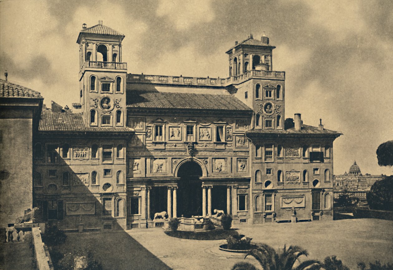 Roma - Vnitřní fasáda Francouzské národní akademie výtvarných umění, dříve Villa Medici, 1910 od Unbekannt