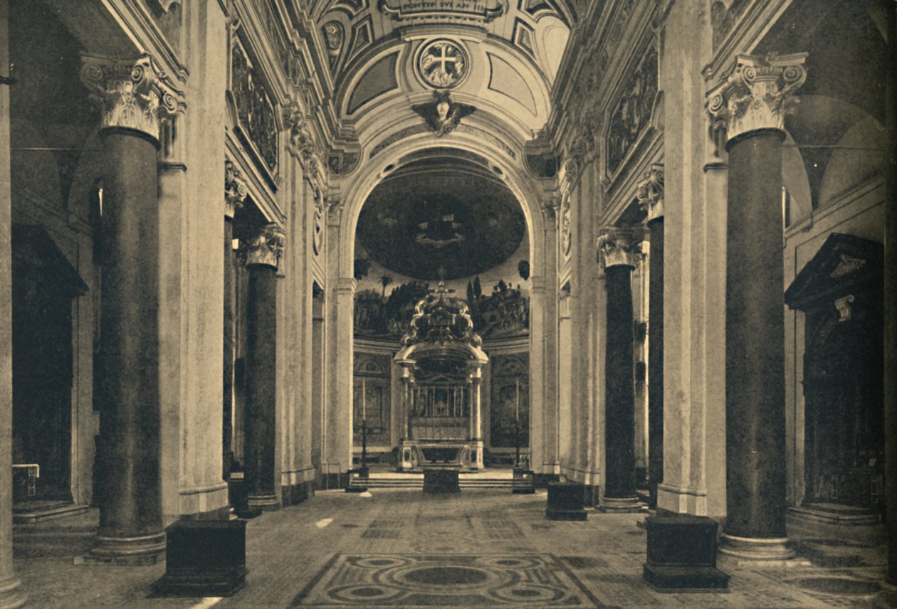 Roma - Interiér baziliky svatého Kříže v Jeruzalémě, 1910 od Unbekannt