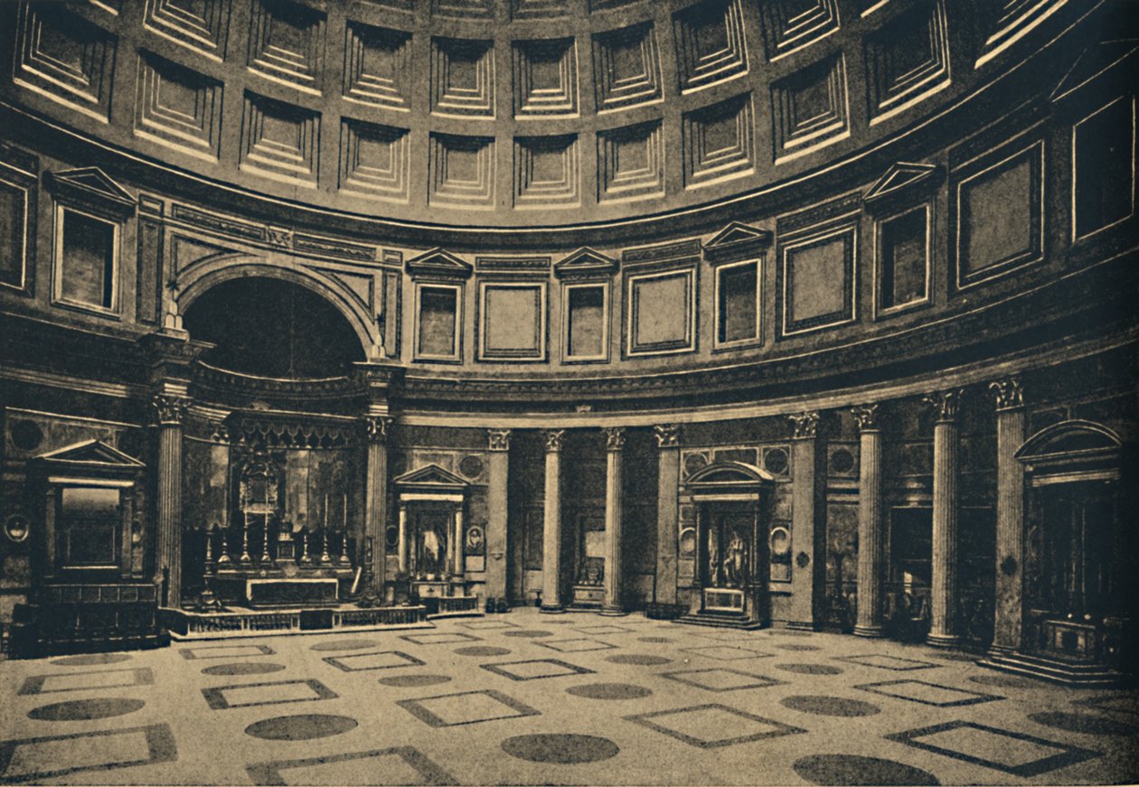 Roma - Interiér Pantheonu, nyní kostel S. Maria ad Martyres, 1910 od Unbekannt