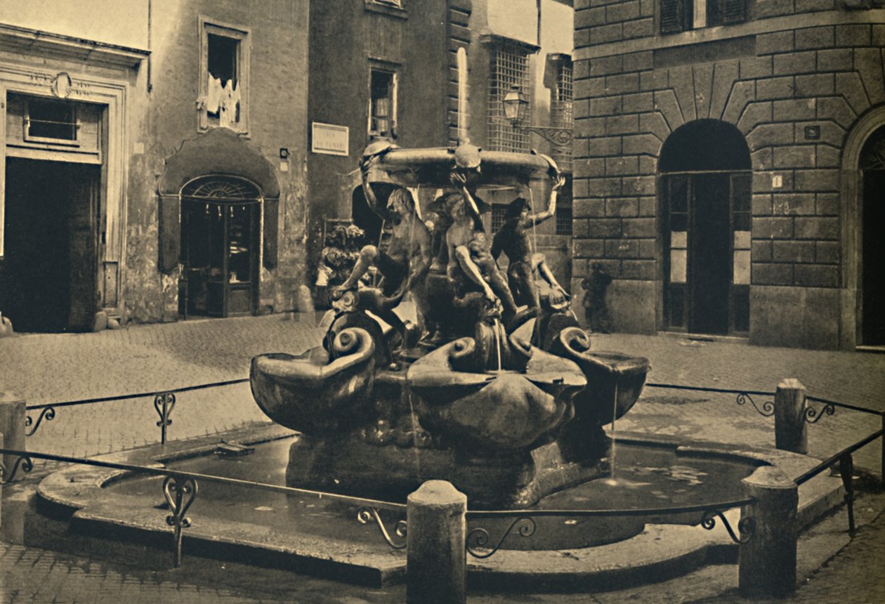 Řím - náměstí Mattei. - Fontána želv. Landini a Della Porta 1585., 1910 od Unbekannt