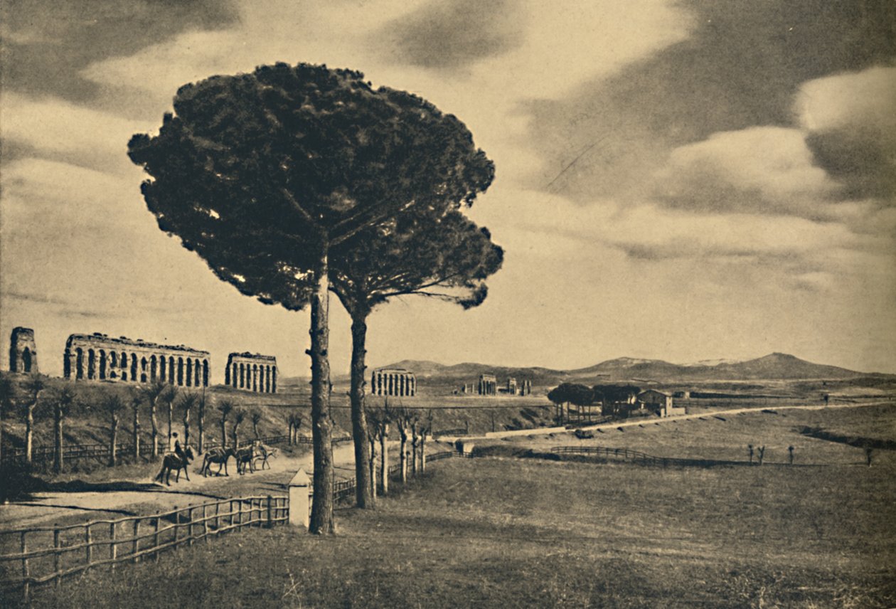 Romaneio Appian Way - Ruiny akvaduktu Claudius. The Alban Hills, 1910 od Unbekannt