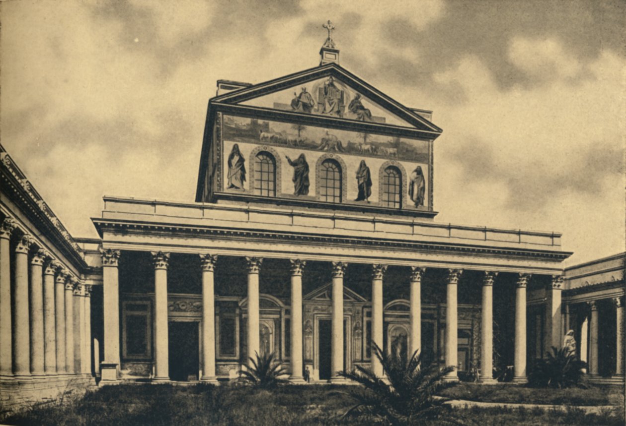 Roma - hlavní průčelí baziliky sv. Pavla bez zdí, 1910. od Unbekannt