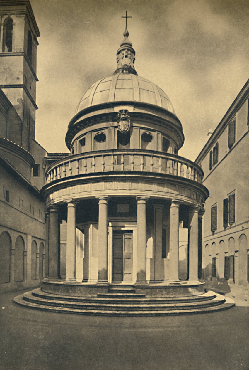 Roma - Chrám od Bramante v ambitech S. Pietra v Montoriu na kopci Janiculum, 1910 od Unbekannt