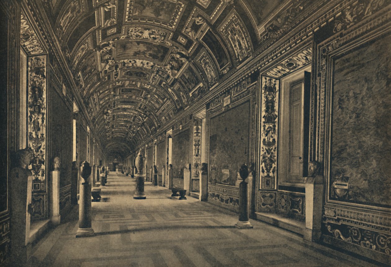 „Roma – Vatikánský palác – Galerie geografických map“, 1910 od Unbekannt