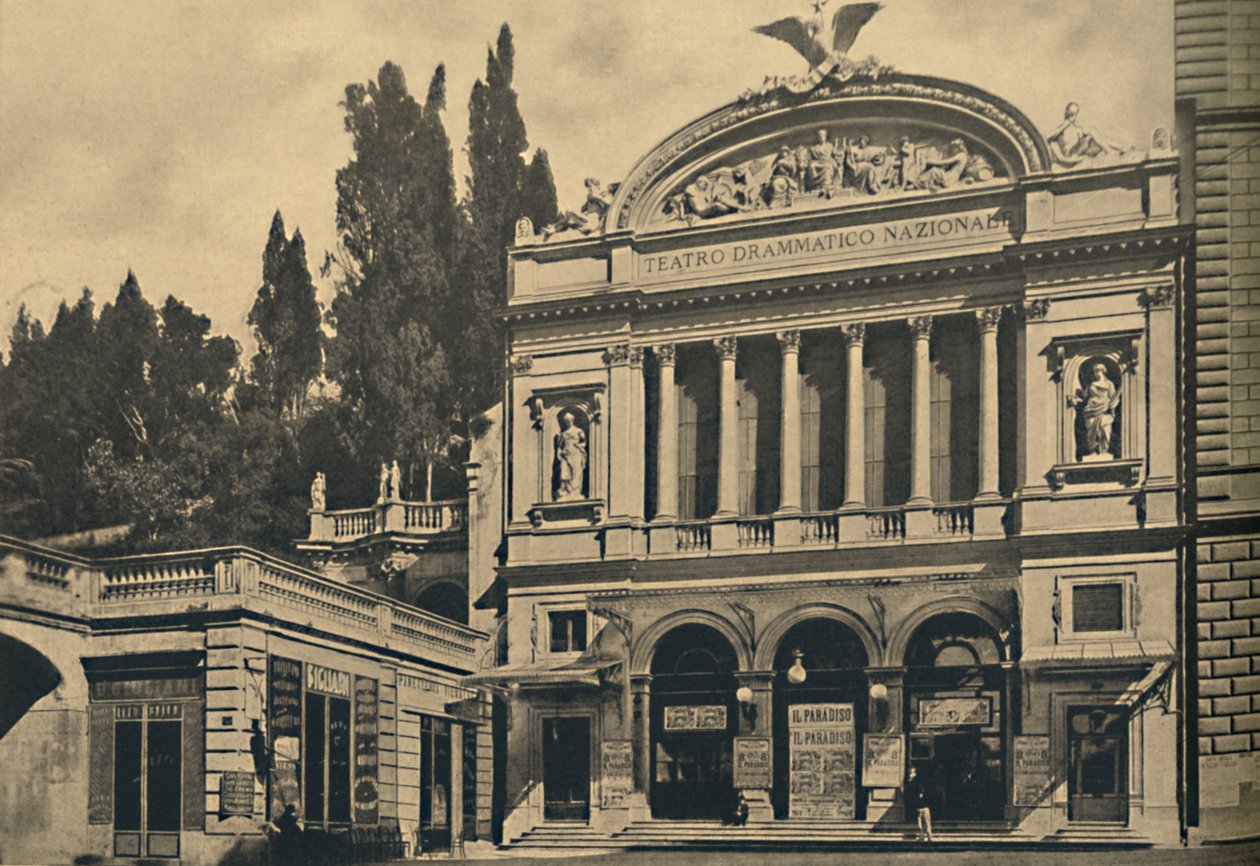 Roma - Via Nazionale. Národní dramatické divadlo a vila Colonna, 1910 od Unbekannt