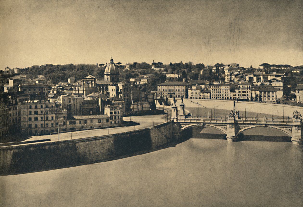 Roma - Pohled na nový most Victora Emmanuela, 1910 od Unbekannt