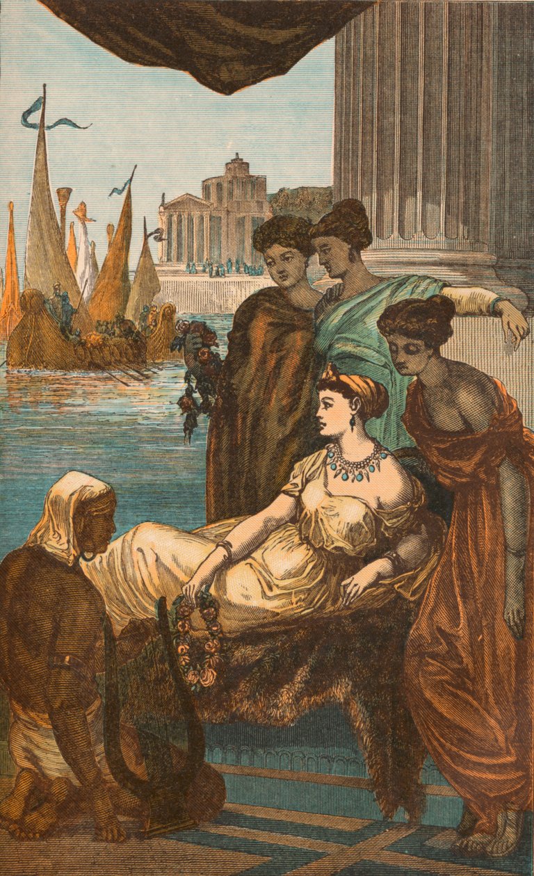 Římská dáma a otroci, c1910 od Unbekannt