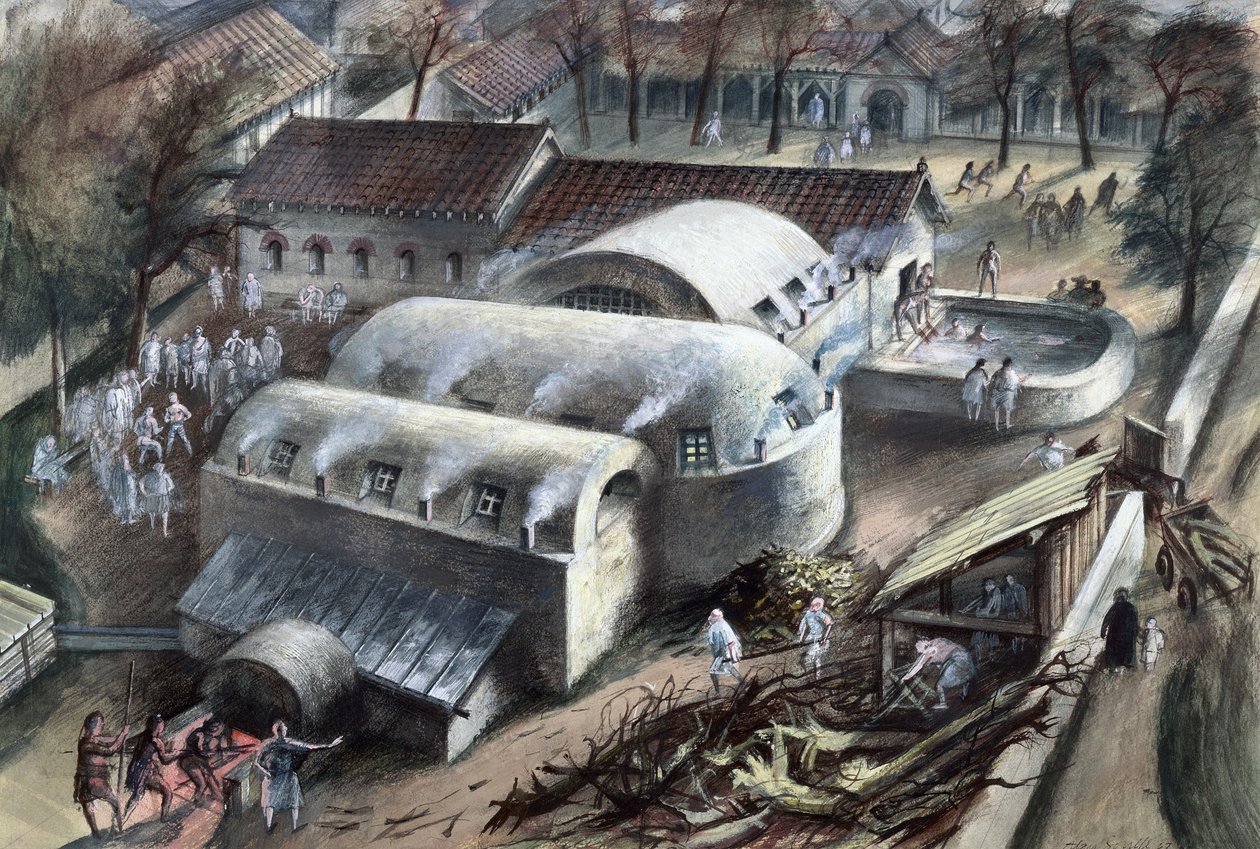 Římské lázně v Cheapside, Londýn, konec 1.-2. století od Unbekannt