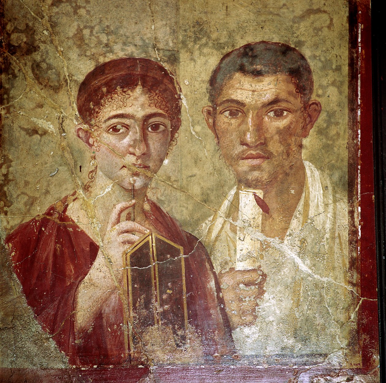 Římský portrétní obraz Terentia Nea a jeho manželky, Pompeje, Itálie od Unbekannt