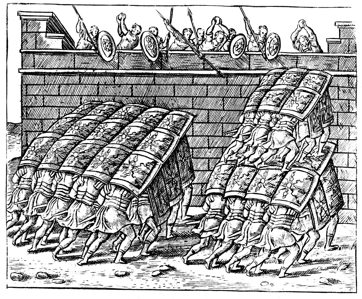Římští vojáci útočící na pevnost, 1605 od Unbekannt