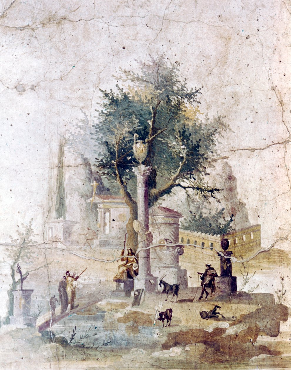 Římská nástěnná malba z vily Agrippa Postuma, poblíž Pompejí, 1. století od Unbekannt