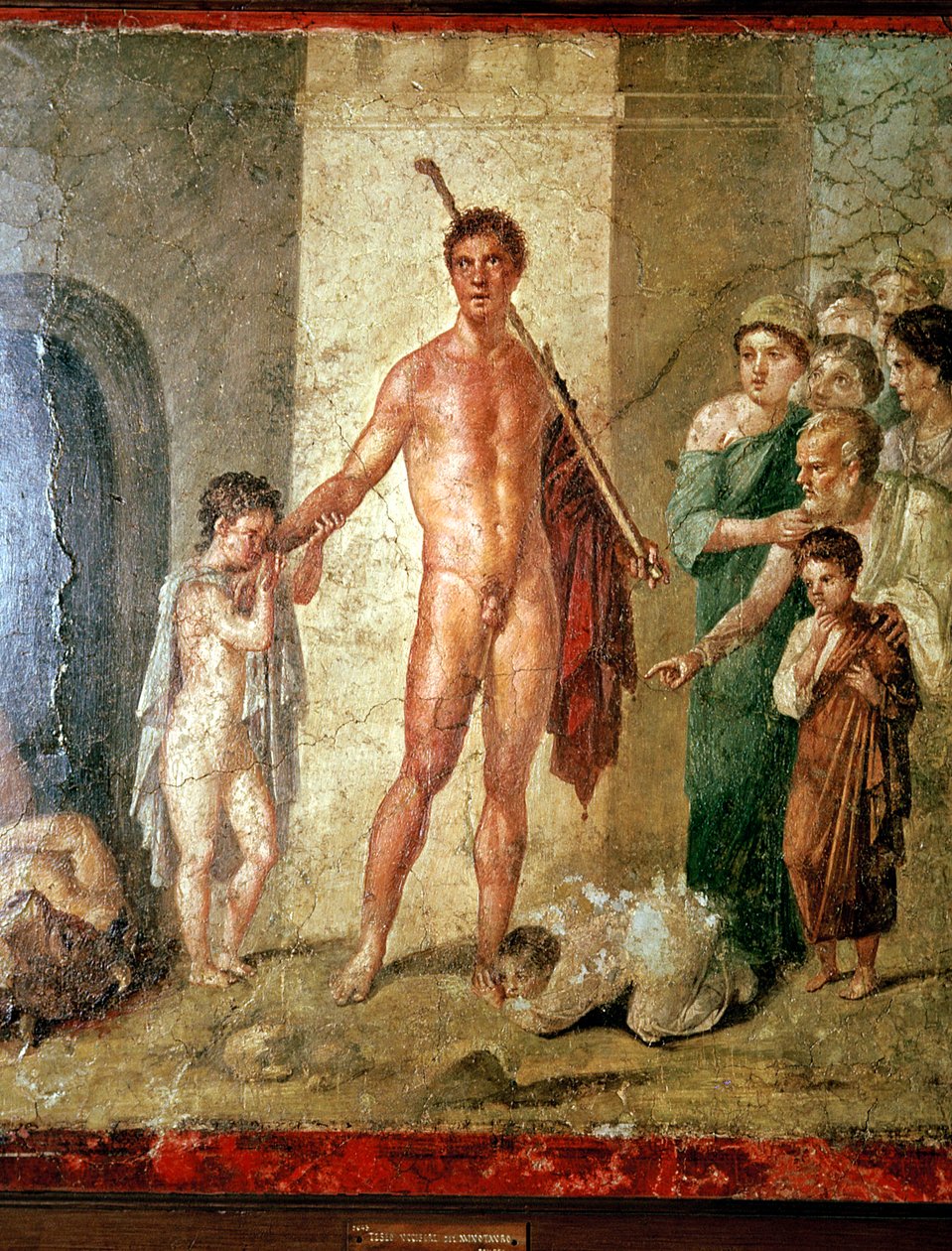 Římská nástěnná malba Thesea po zabití Minotaura, Pompeje od Unbekannt