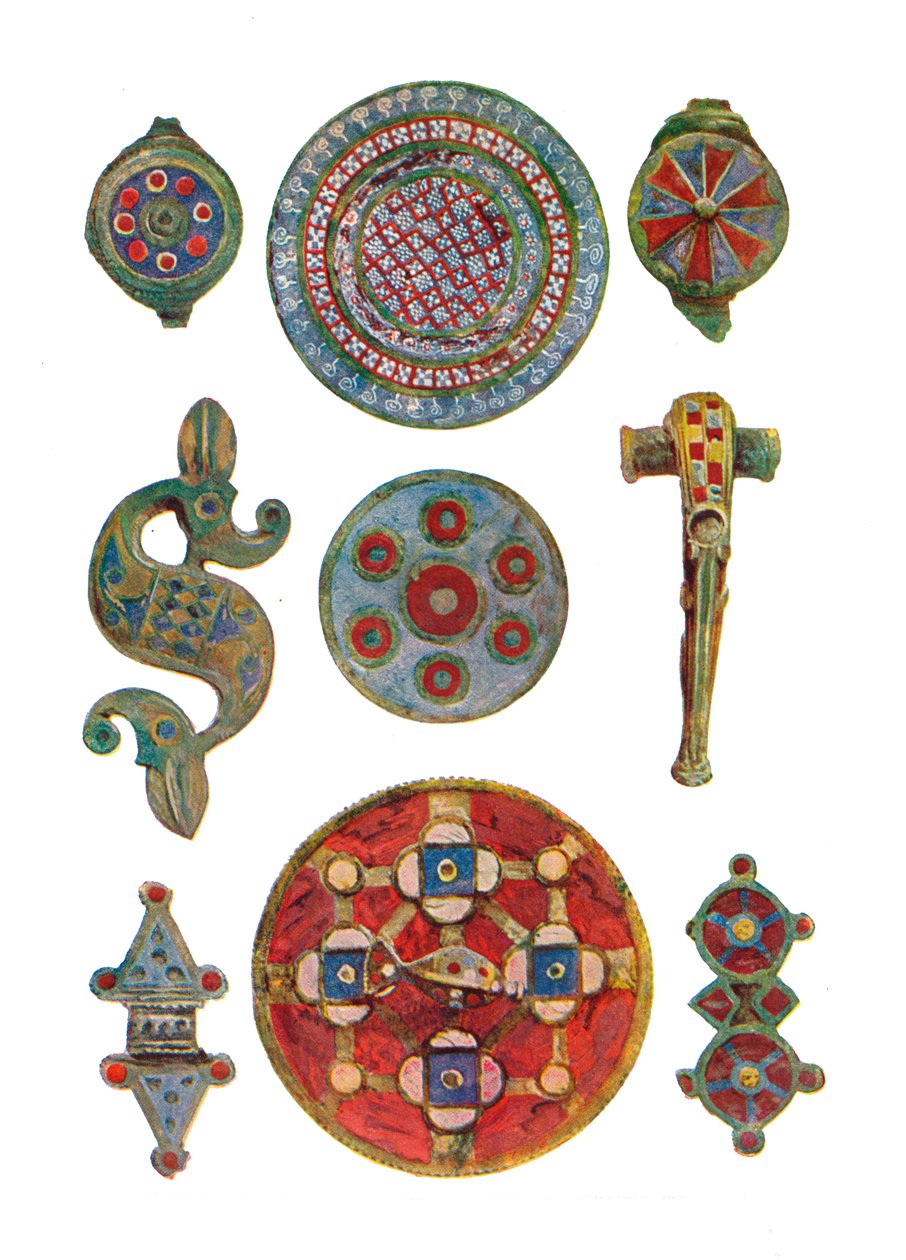 Britské římsko-britské smaltované ozdoby Britské muzeum, 1.-2. století, 1902 od Unbekannt