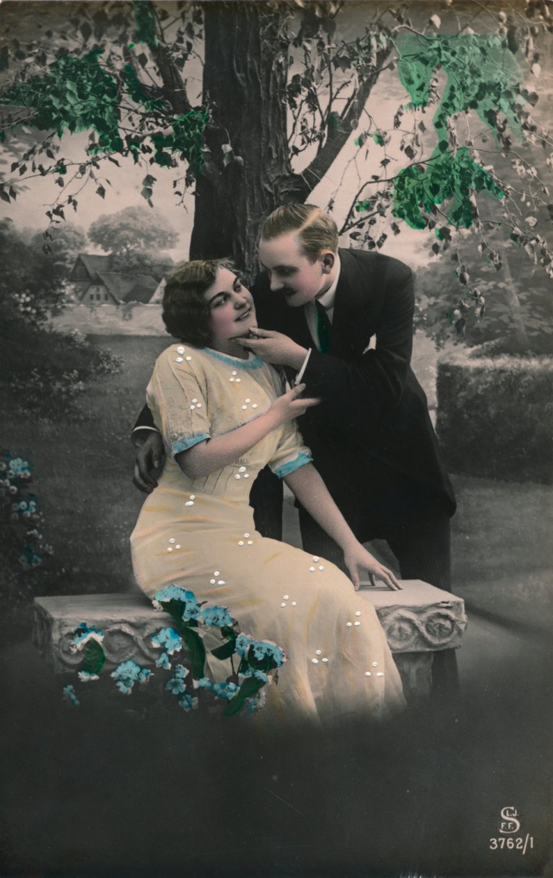 Romantická pohlednice, c1910 od Unbekannt