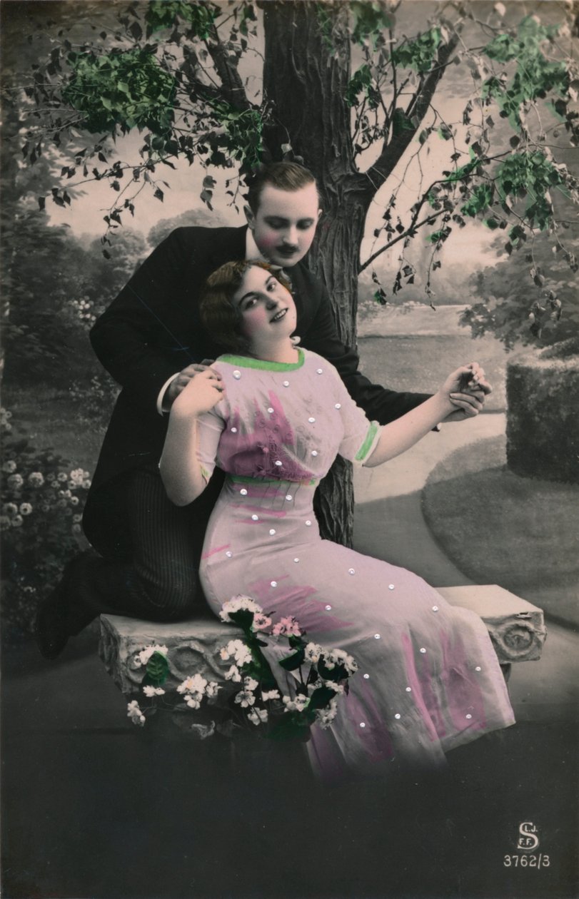 Romantická pohlednice, c1910 od Unbekannt
