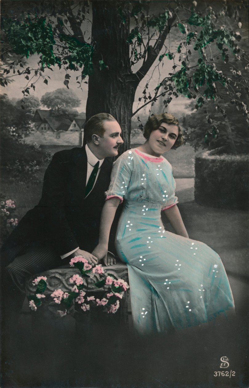 Romantická pohlednice, c1910 od Unbekannt
