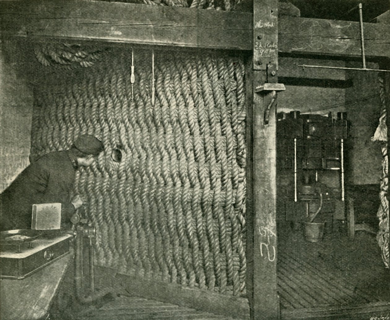 Síto lana používané k ochraně při lisování výbušné bavlny, 1901. od Unbekannt