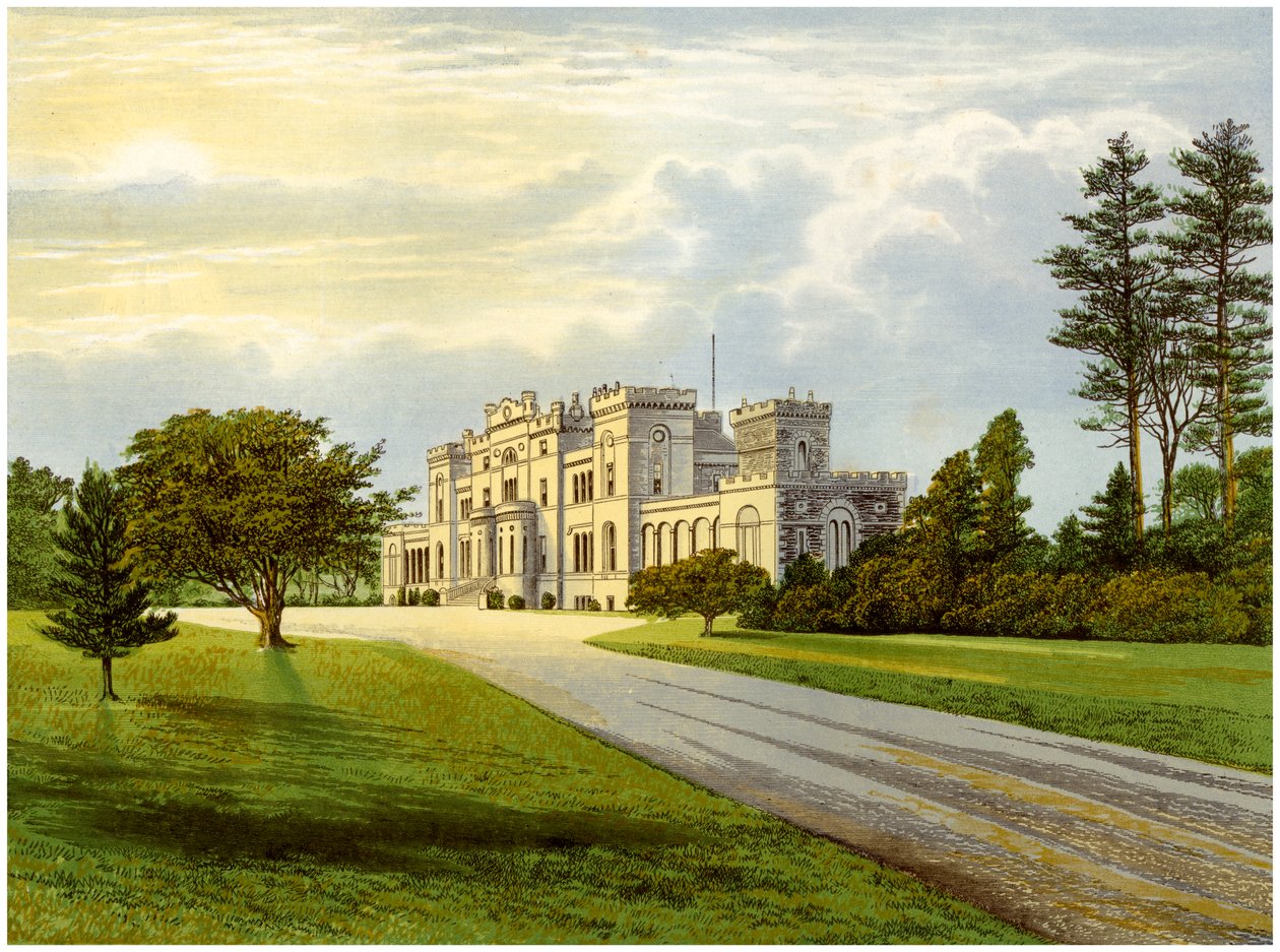 Rossie Castle, Forfarshire, Skotsko, domov rodiny Macdonald, c1880 od Unbekannt
