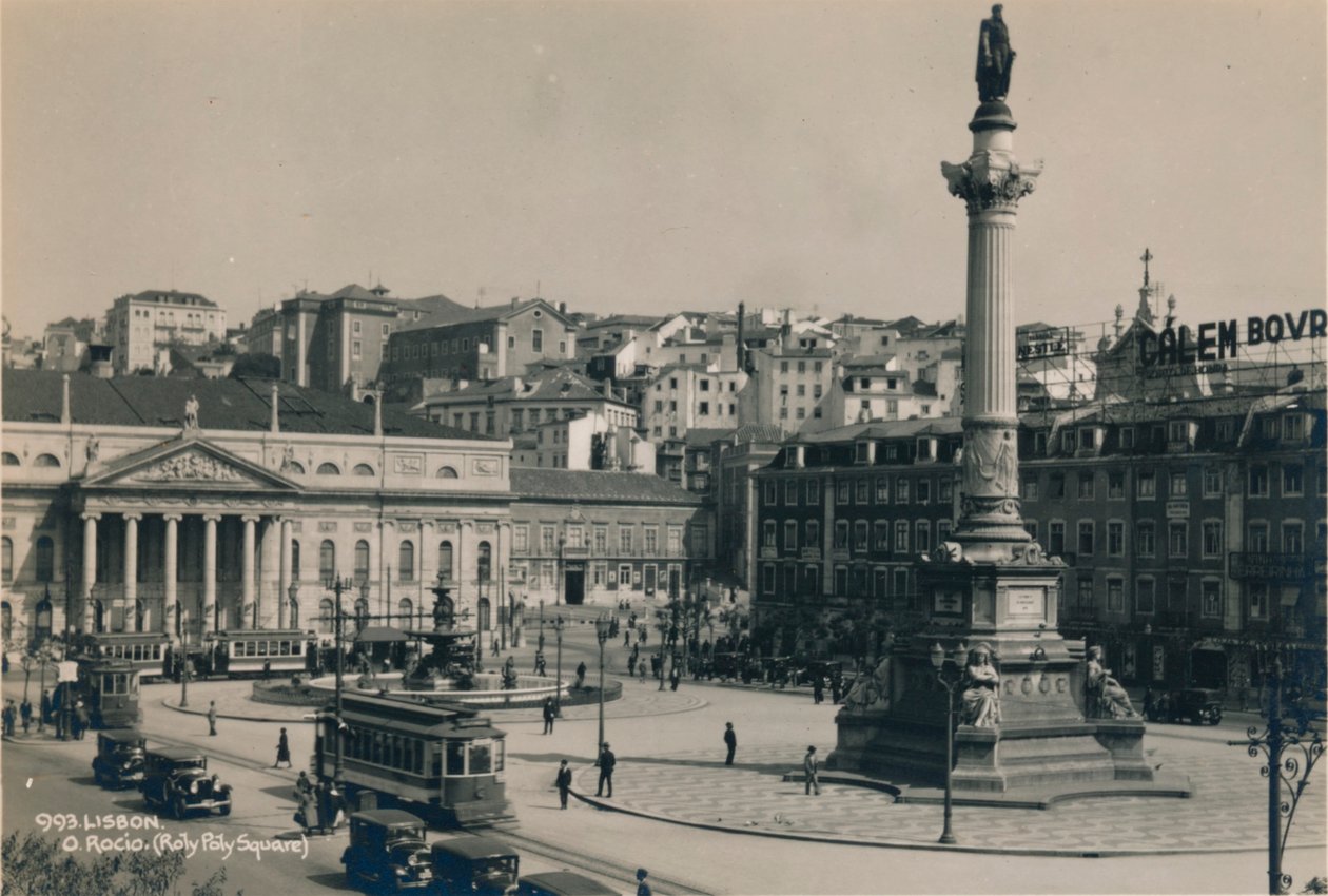 Náměstí Rossio, Lisabon, Portugalsko, 1936 od Unbekannt