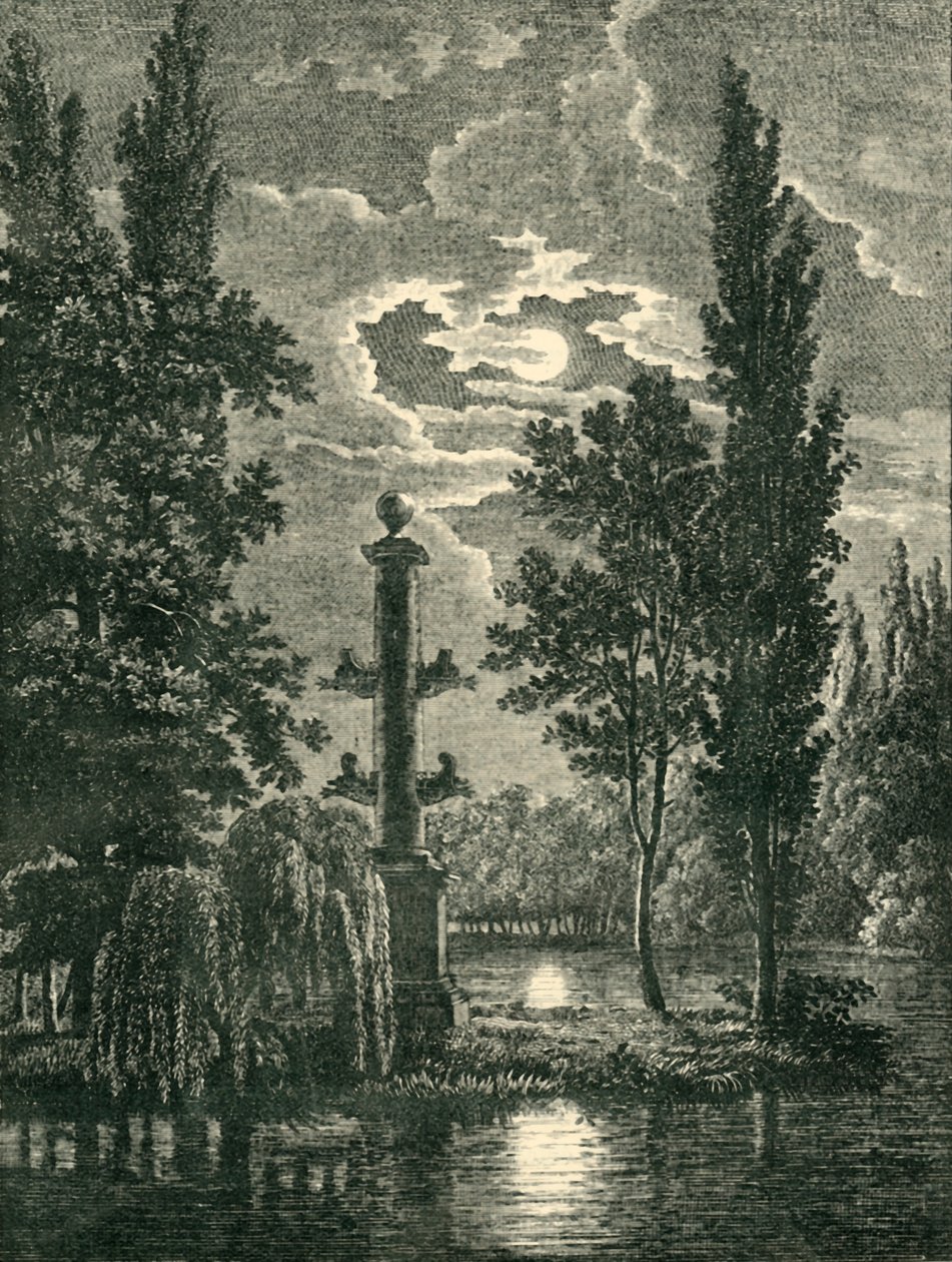 Rostrální sloup v zahradách Château de Méréville, Essonne, Francie, 1903. od Unbekannt