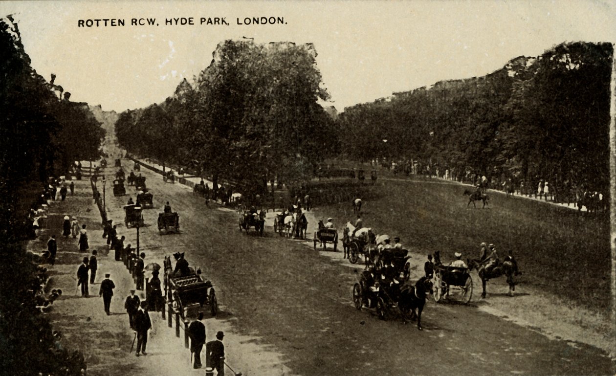Rotten Row, Hyde Park, Londýn, konec 19.-začátek 20. století. od Unbekannt