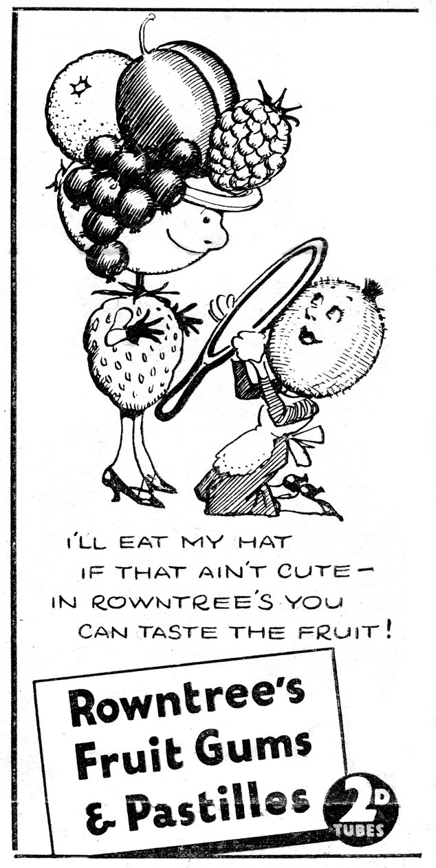 Ovocné gumy a pastilky Rowntrees, 1938 od Unbekannt
