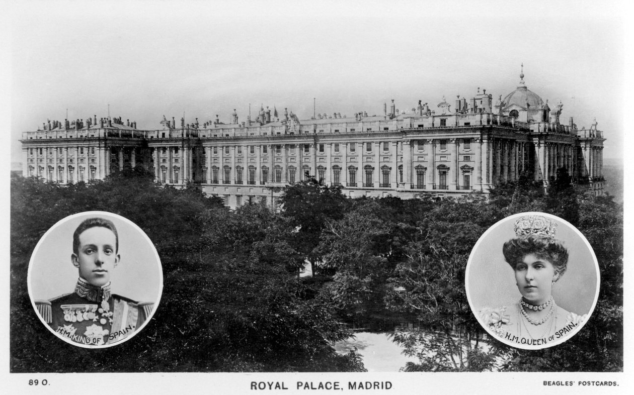 Královský palác, Madrid, Španělsko, začátek 20. století od Unbekannt