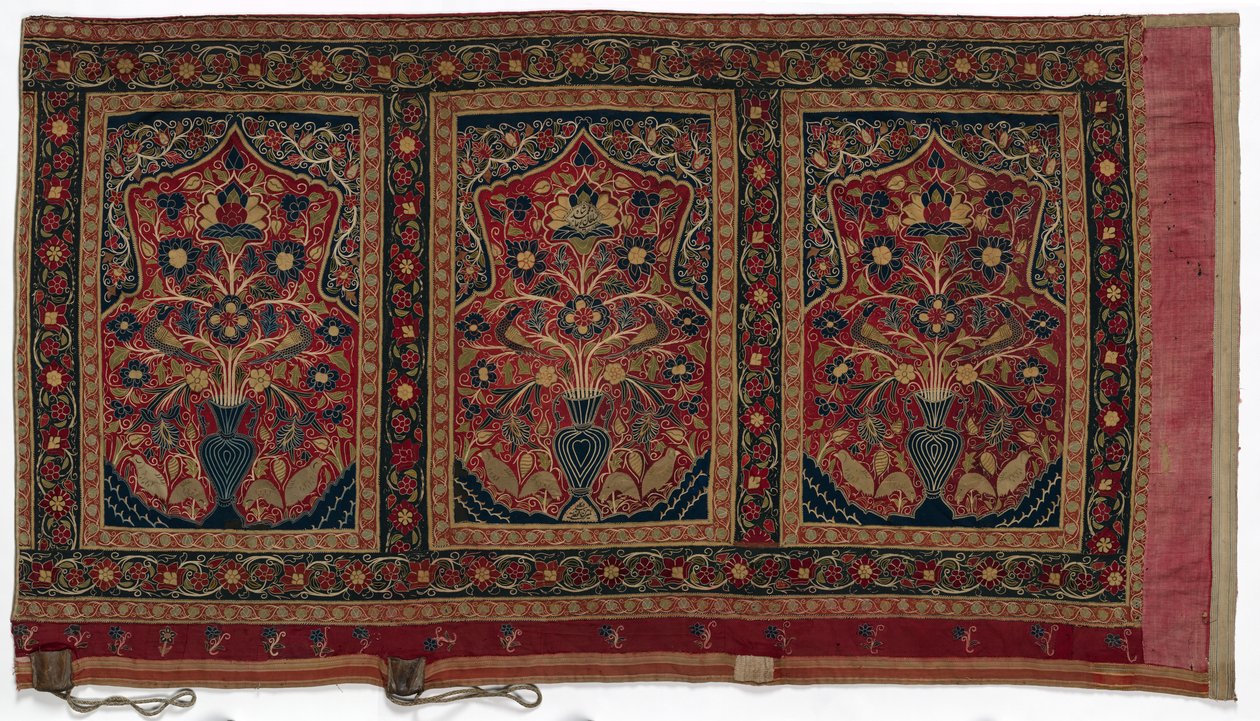 Královský kulatý stan vyrobený pro stěnový panel Muhammada Shaha se třemi panely A, 1834-1848. od Unbekannt