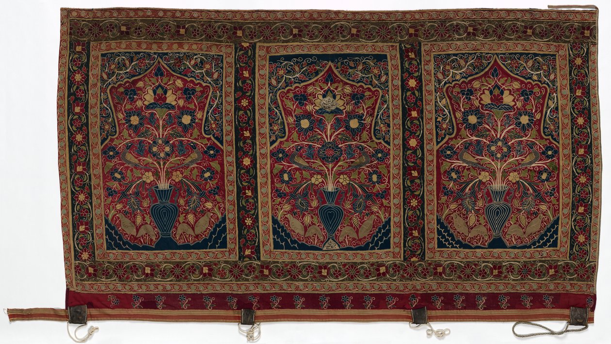 Královský kulatý stan vyrobený pro stěnový panel Muhammada Shaha se třemi panely C, 1834-1848. od Unbekannt
