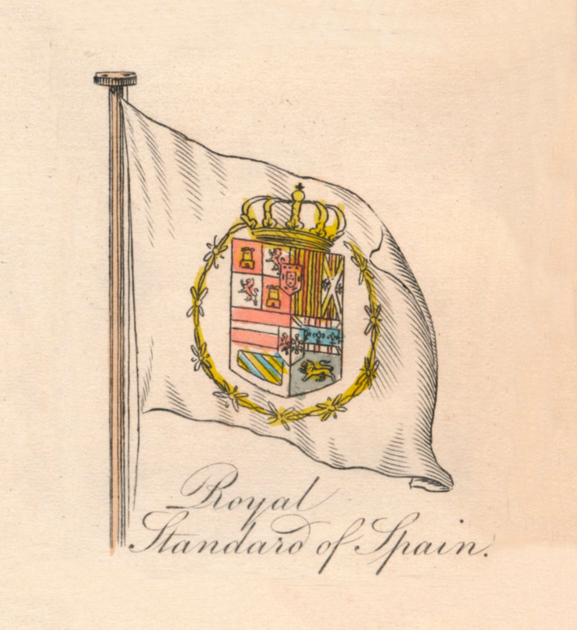 Královský standard Španělska, 1838 od Unbekannt