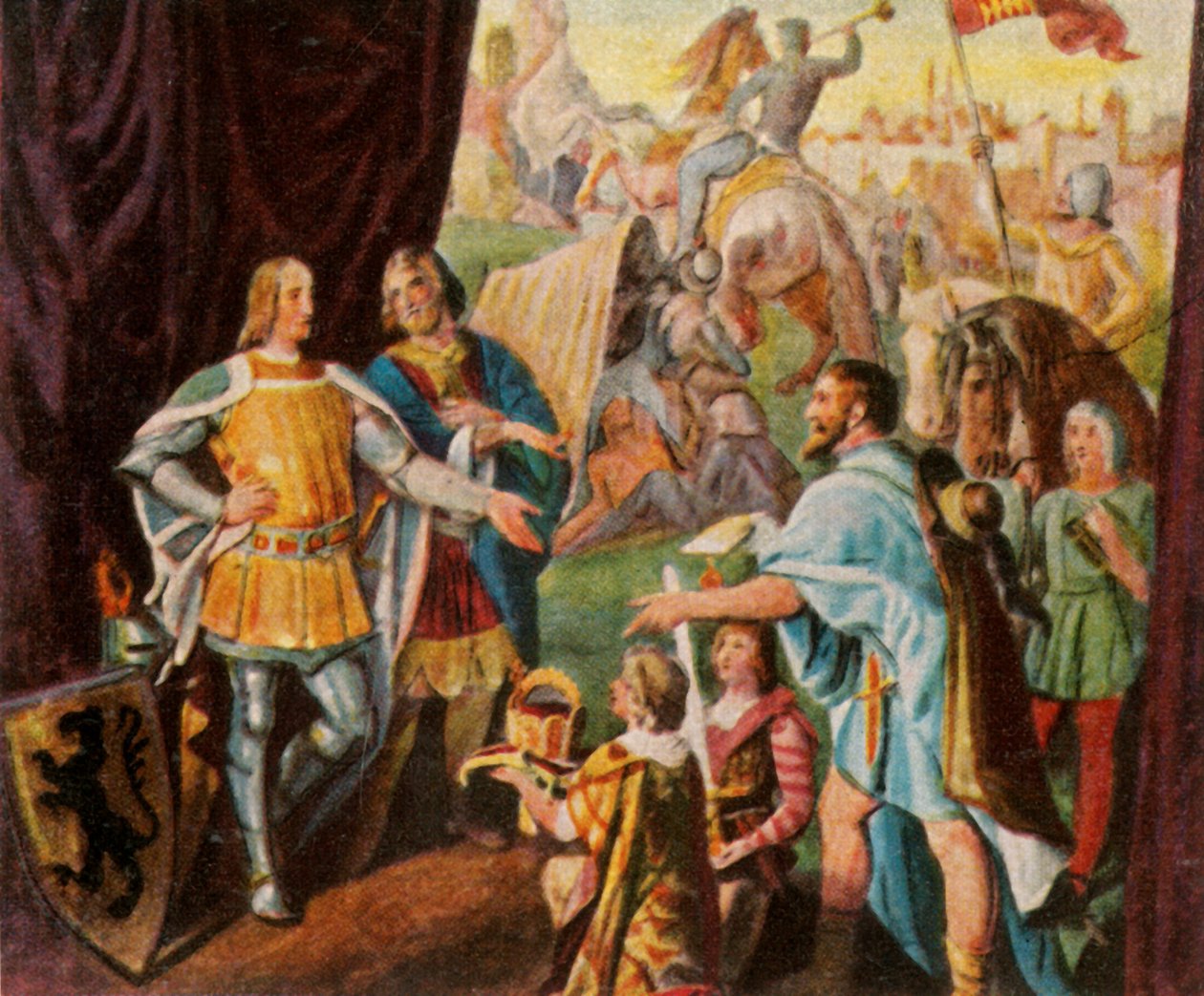 Rudolf Habsburský dostává zprávu o svém zvolení německým králem, 1273, 1936. od Unbekannt