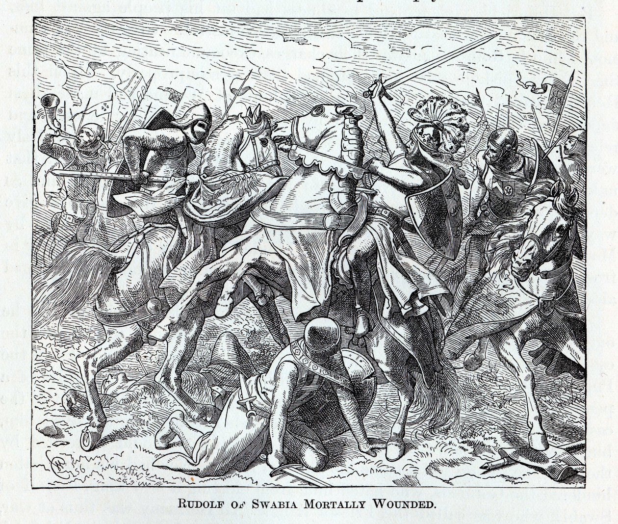 Rudolf Švábský smrtelně zraněn, 1882 od Unbekannt