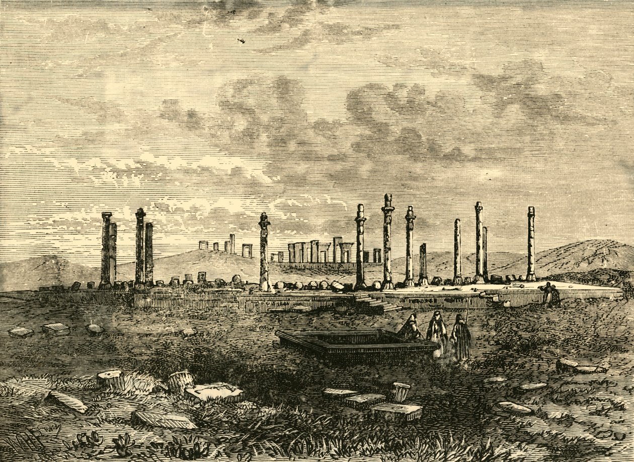 Ruiny v Persepolis, 1890. od Unbekannt