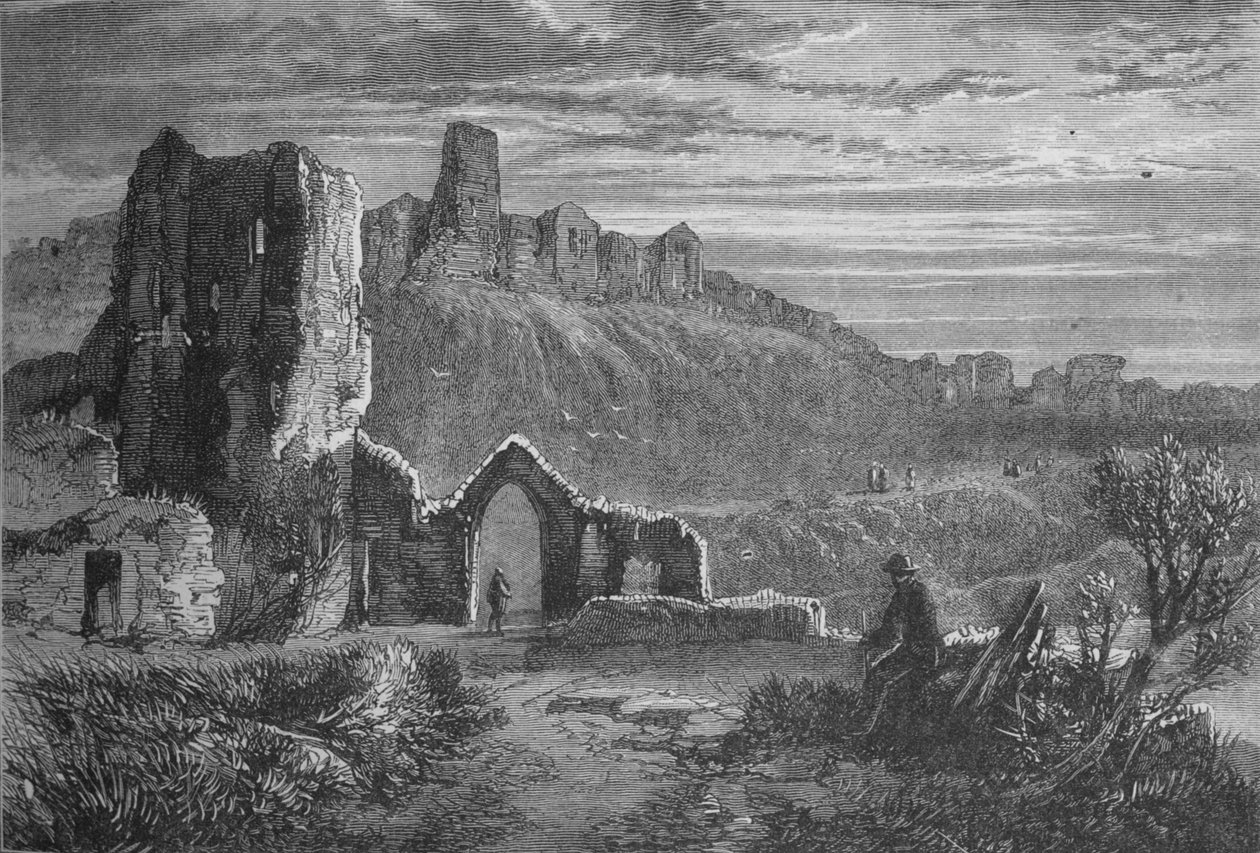 Ruiny hradu Hastings, c1880 od Unbekannt