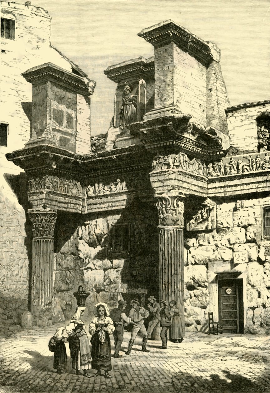Ruiny části Nervas Forum, Řím, 1890. od Unbekannt