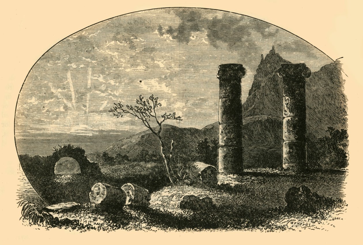 Ruiny chrámu Cybele v Sardách, 1890. od Unbekannt