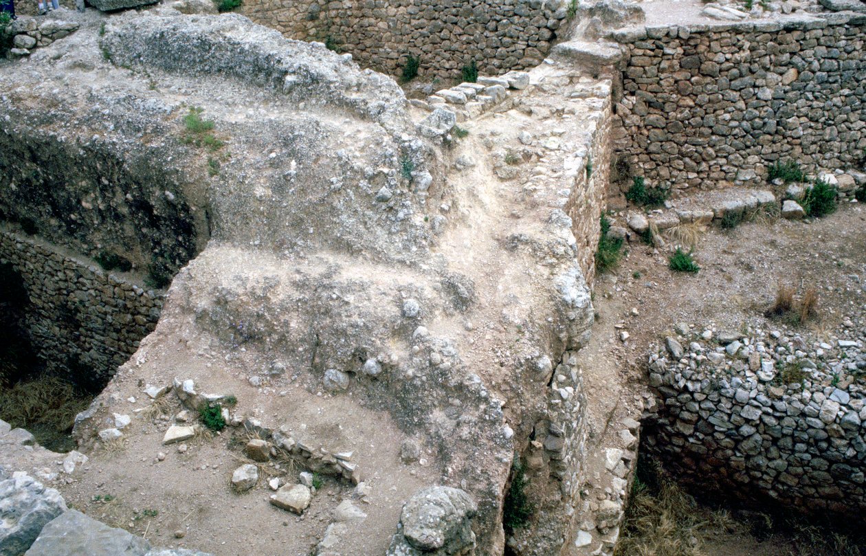 Ruiny prehistorického řeckého města Mykény od Unbekannt