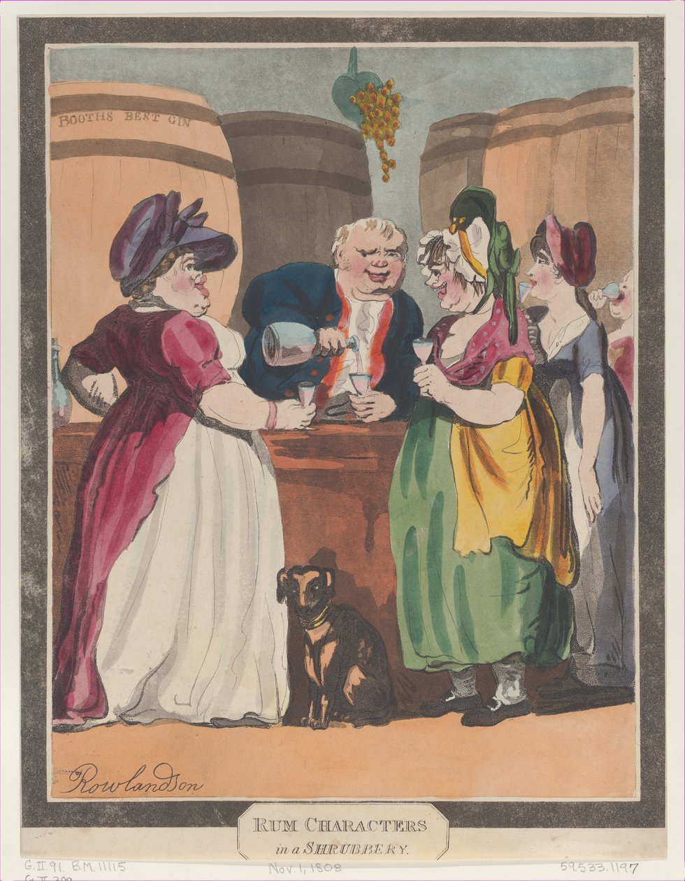 Rumové postavy v křoví, 1. listopadu 1808, 1. listopadu 1808. od Unbekannt